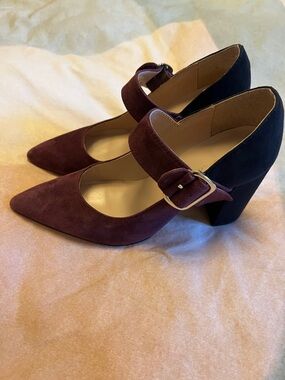 Tommy Hilfiger Two-Tone Mary Jane Suede Pumps